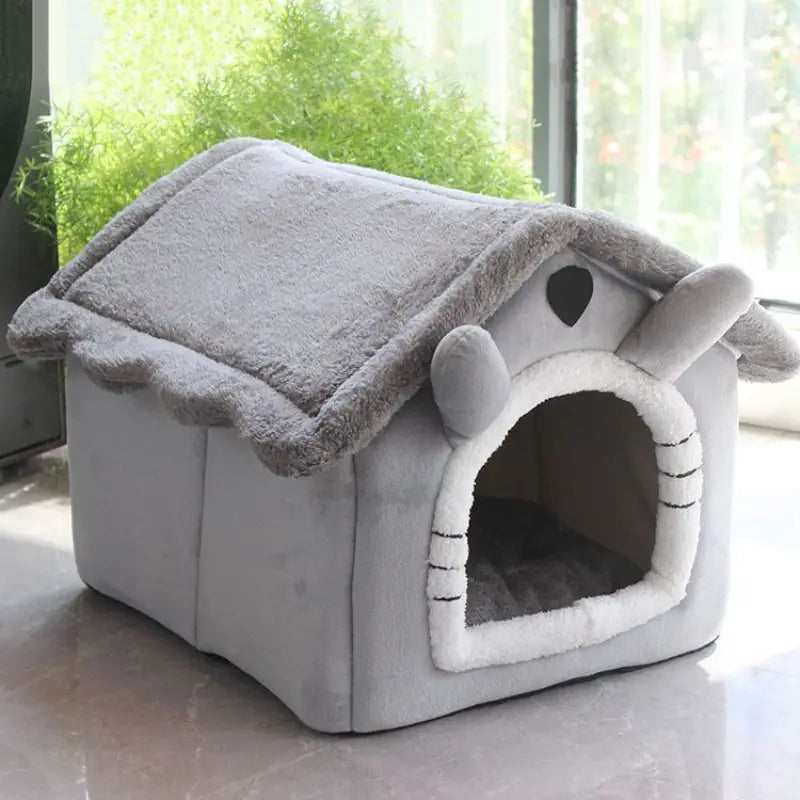 Soft Plush Dog House Pet Kennel Cozy Comfortable Durable Design