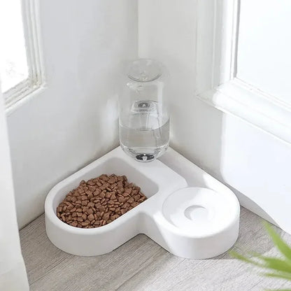 Heart-Shaped Automatic Double Pet Bowl Set for Small Dogs and Cats
