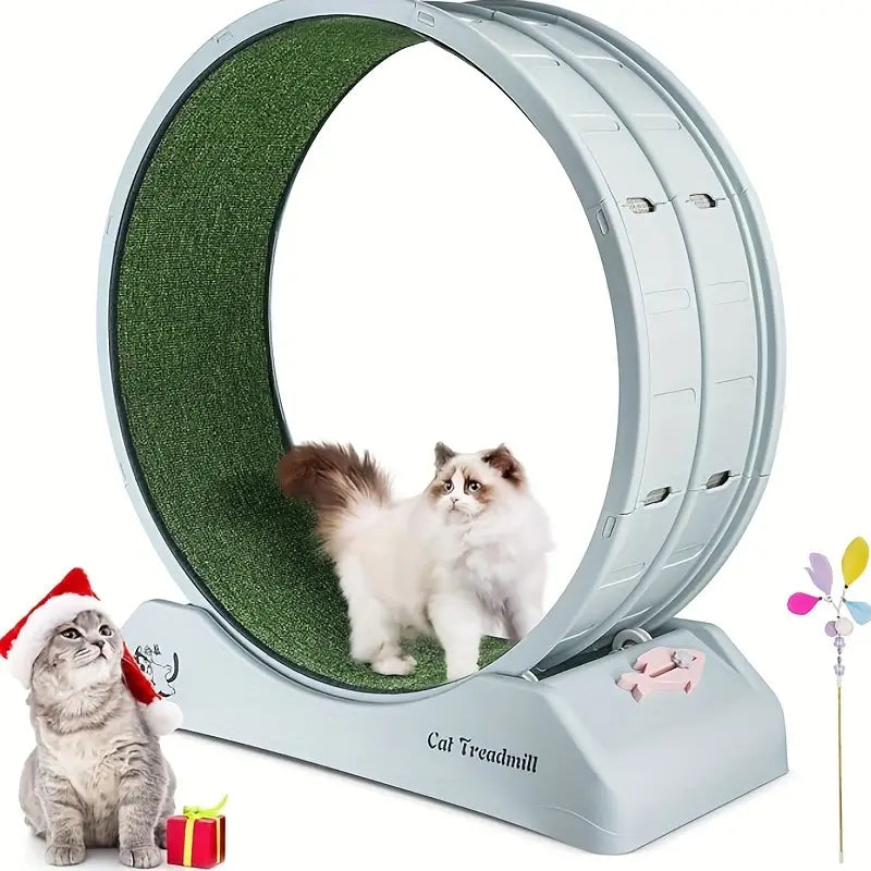 Pet Fitness Wheel for Cats and Dogs Indoor Exercise Treadmill Grey
