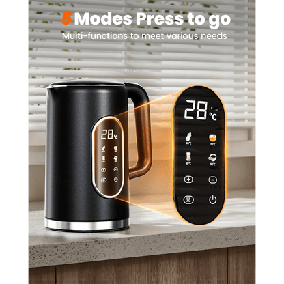 1.7L Smart Electric Kettle – 2200W Stainless Steel with Temp Control & Display-1