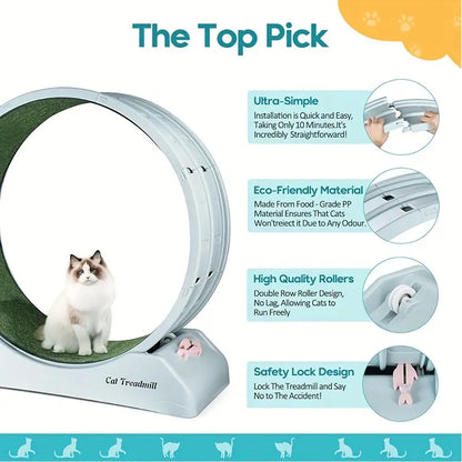 Pet Fitness Wheel for Cats and Dogs Indoor Exercise Treadmill Grey
