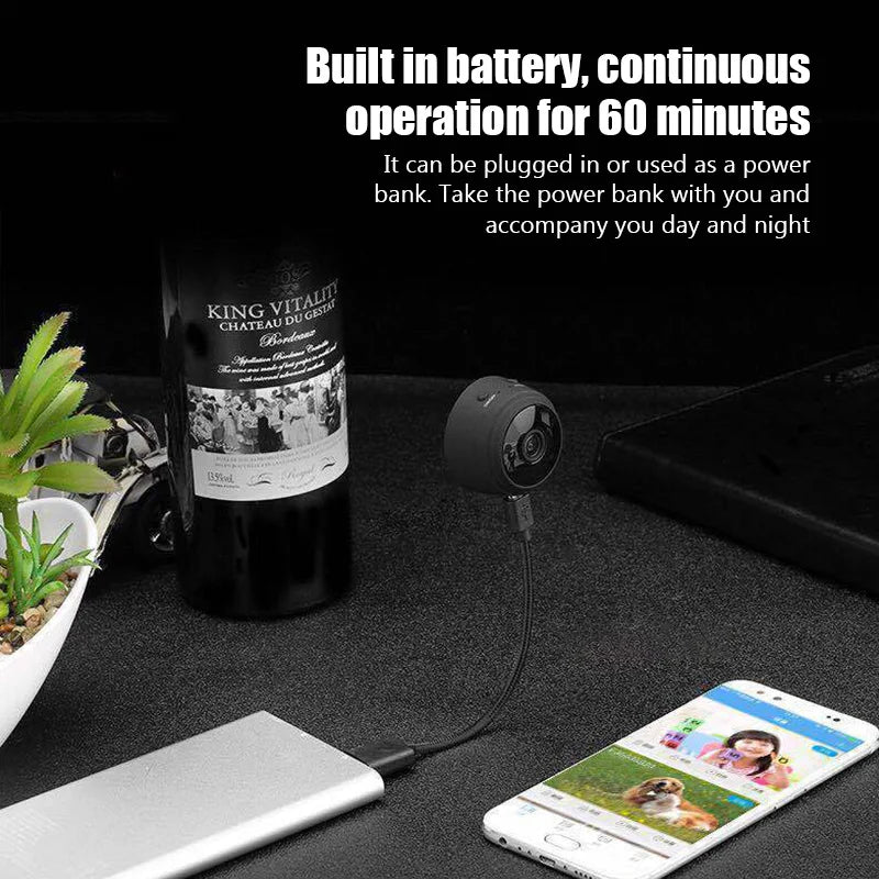 Mini WiFi Wireless Security Camera 1080P HD Remote Monitoring