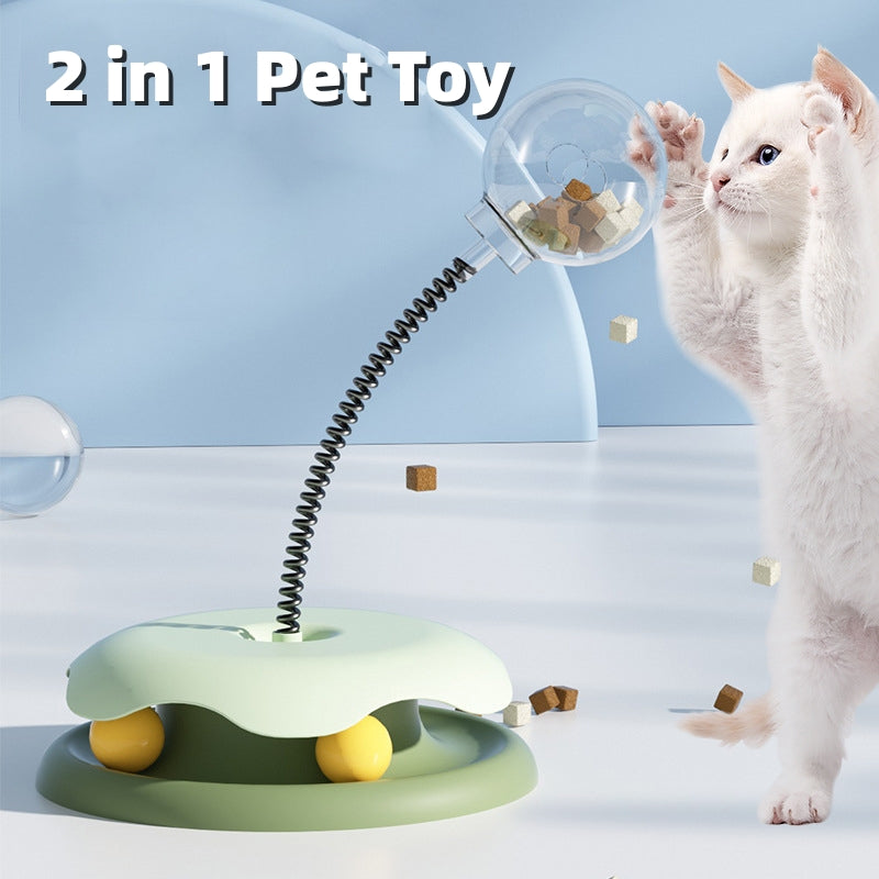 Feline Frenzy Interactive Cat Toy Treat Dispenser Ball for Cats-0