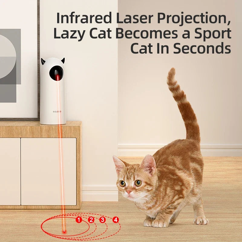ROJECO Smart LED Laser Cat Toy Automatic Interactive Pet Toy-1