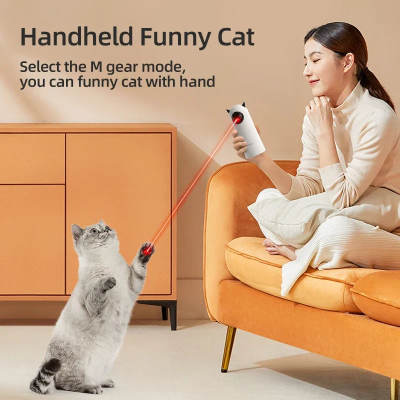 ROJECO Smart LED Laser Cat Toy Automatic Interactive Pet Toy-2