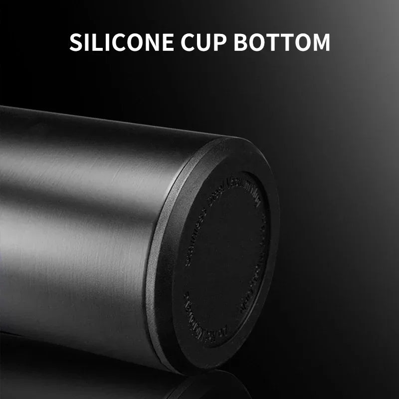 Smart Thermos Bottle–Temperature Display Leakproof Design 500ml Black-1