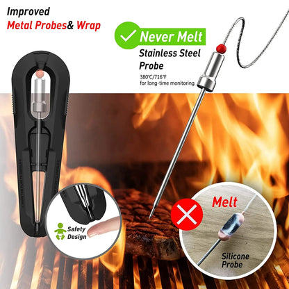 Grill Smart Wireless Meat Thermometer AT-02 with 4 Probes Black-4