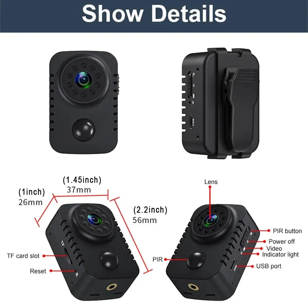 Mini Camera 1080P Full HD Pocket Camcorder with Night Vision-1