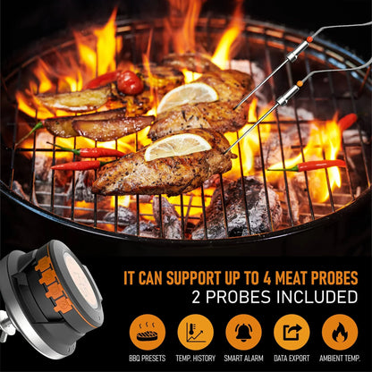 Grill Smart Wireless Meat Thermometer AT-02 with 4 Probes Black-2