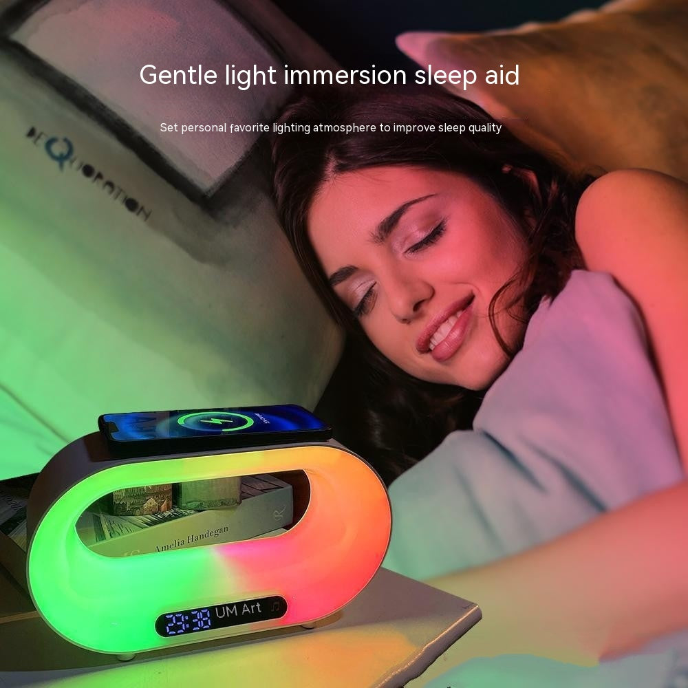 Smart LED Night Light Wireless Charger Alarm Clock 15W Fast Charge-4