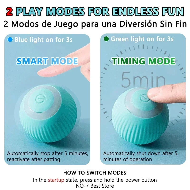 Smart Rolling Cat Dog Interactive Ball Toy for Pets Playtime-3
