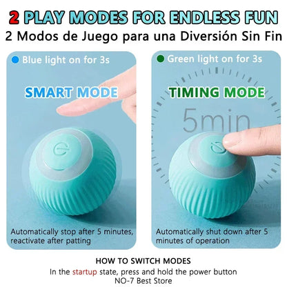 Smart Rolling Cat Dog Interactive Ball Toy for Pets Playtime-3