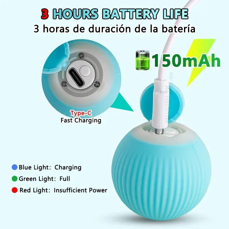 Smart Rolling Cat Dog Interactive Ball Toy for Pets Playtime-4