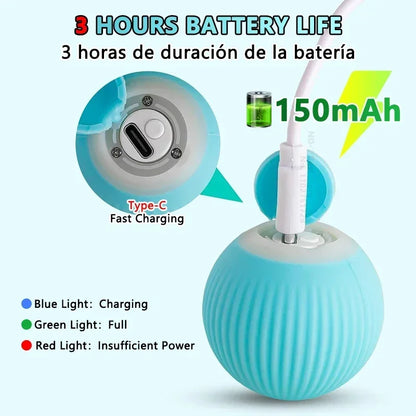 Smart Rolling Cat Dog Interactive Ball Toy for Pets Playtime-4