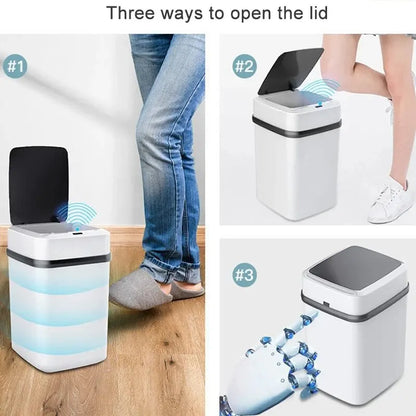 Smart Touch Kitchen Trash Bin 13L Eco-Friendly Sensor Trash Can-2