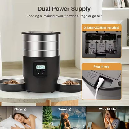 4.5L Stainless Steel Smart Automatic Pet Feeder-1