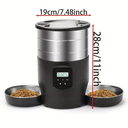 4.5L Stainless Steel Smart Automatic Pet Feeder-4