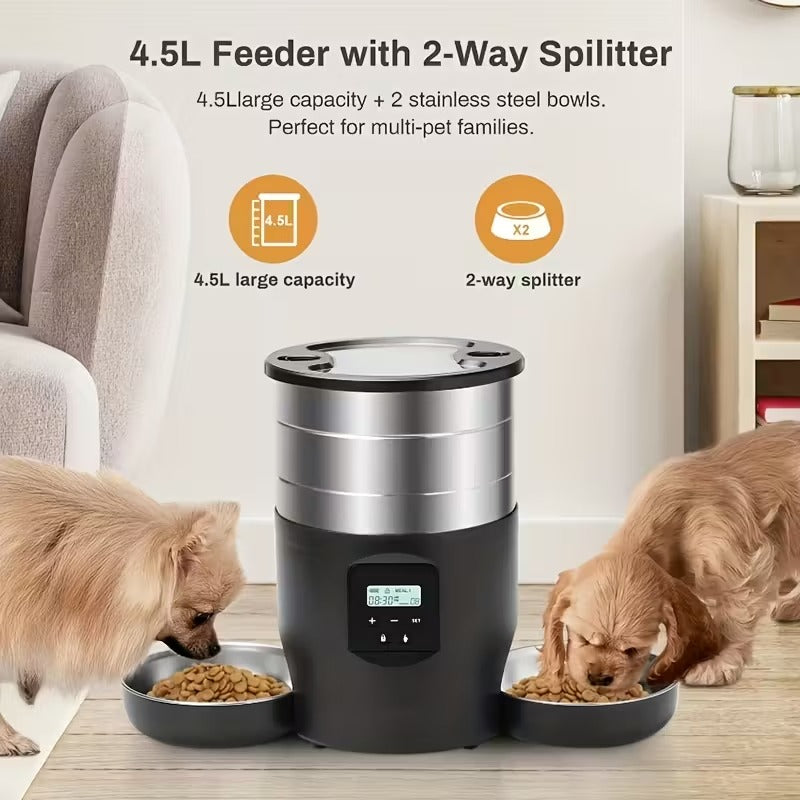 4.5L Stainless Steel Smart Automatic Pet Feeder-2