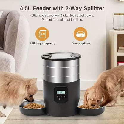 4.5L Stainless Steel Smart Automatic Pet Feeder-2