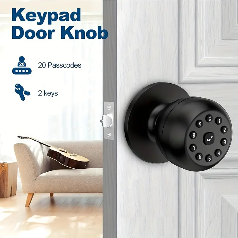 Smart Keyless Door Lock with Keypad Rechargeable USB Metal Design-2